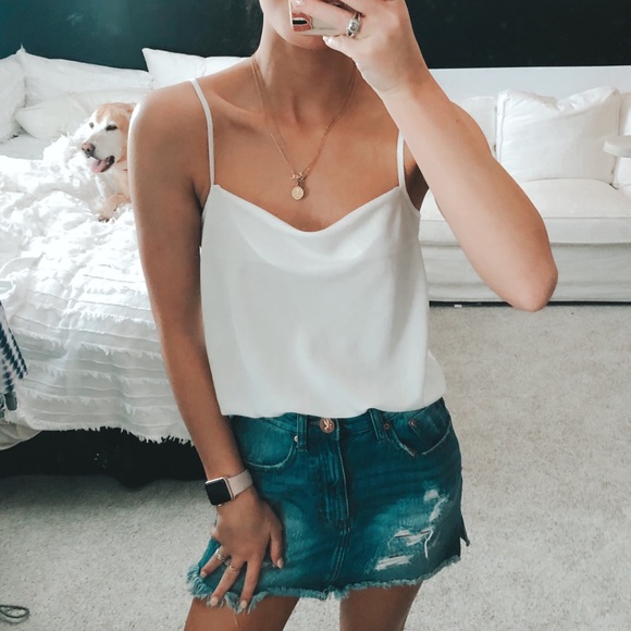 Topshop Tops - Topshop White Tank